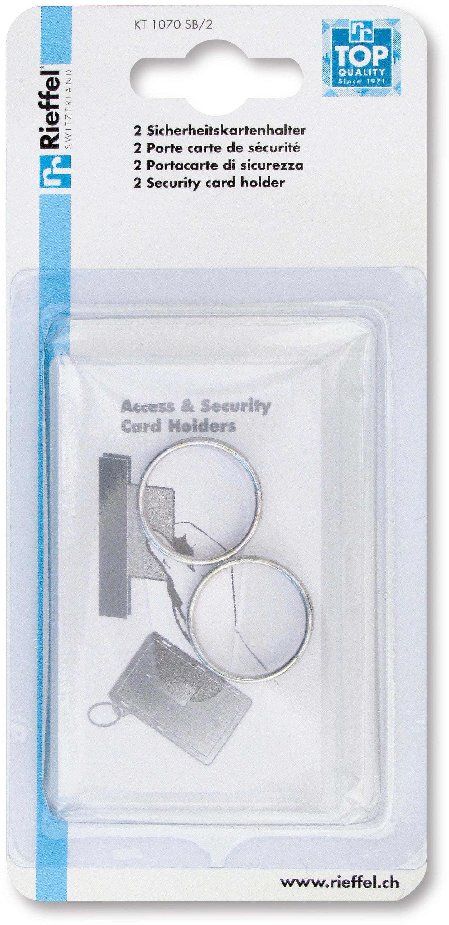 RIEFFEL SWITZERLAND Batch-Kartenanhänger A15857 transparent 2 Stück Idealshop