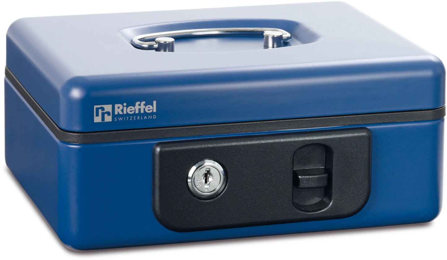 RIEFFEL SWITZERLAND Geldkassette DeLuxe 3 A13184 23x18,5x8cm blau Idealshop