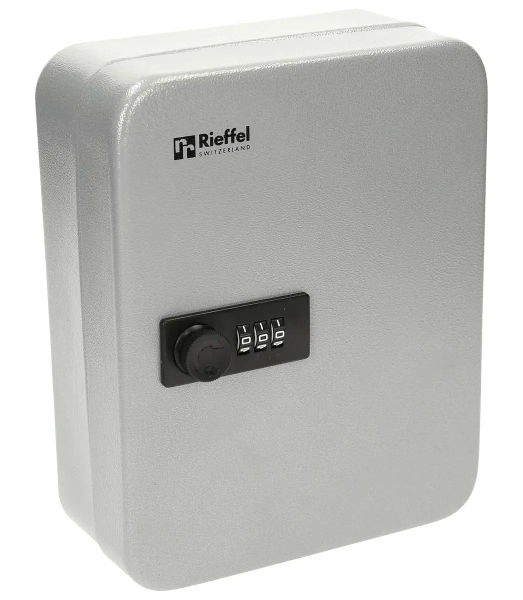 RIEFFEL SWITZERLAND Schlüsselkasten KyStor grau A15612 24,2x30x8cm 28 Haken Idealshop