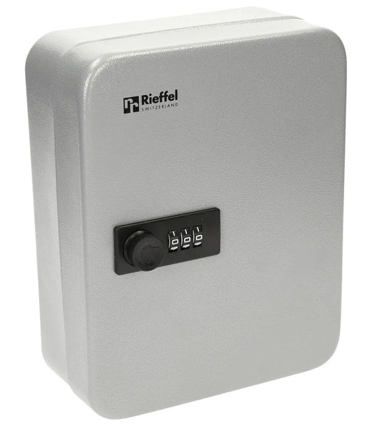 RIEFFEL SWITZERLAND Schlüsselkasten KyStor grau A15612 24,2x30x8cm 28 Haken Idealshop