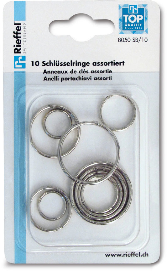 RIEFFEL SWITZERLAND Schlüsselringe A20985 ass. 10 Stück Idealshop