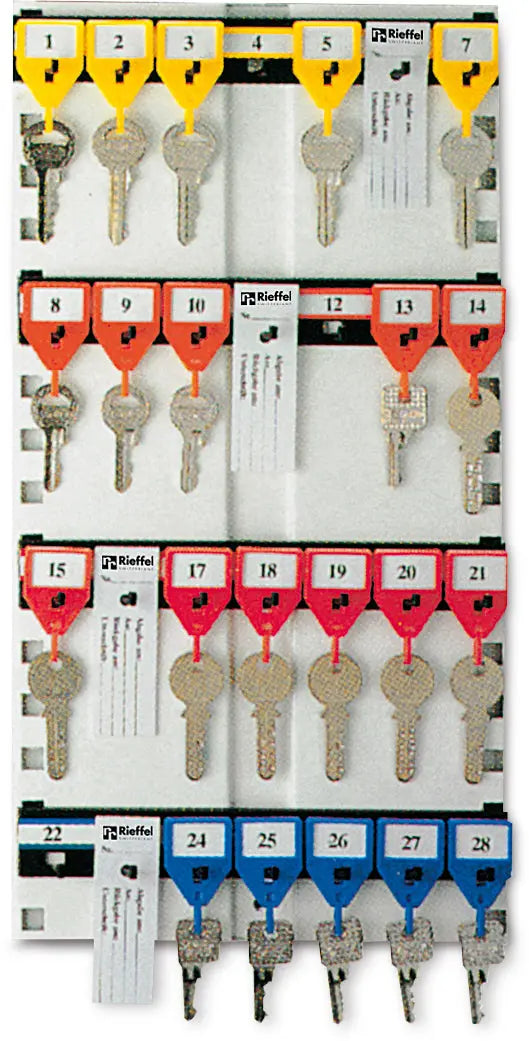RIEFFEL SWITZERLAND Schlüsseltafel KyStor weiss A15606 40×21cm 28 Haken Idealshop