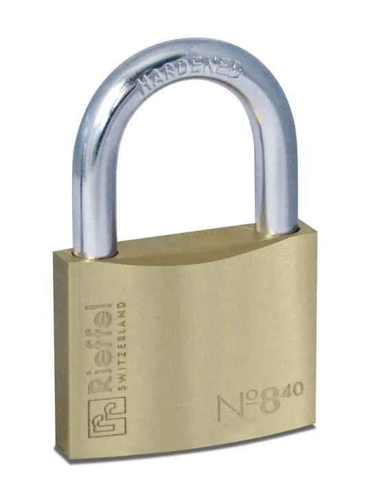 RIEFFEL SWITZERLAND Vorhängeschloss Nr.8 40mm A20834 Messing Idealshop
