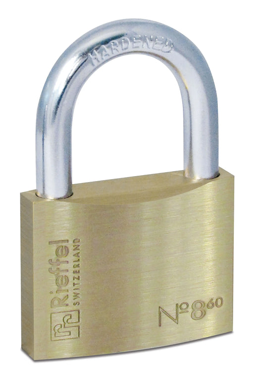 RIEFFEL SWITZERLAND Vorhängeschloss Nr.8 60mm A20836 Messing Idealshop