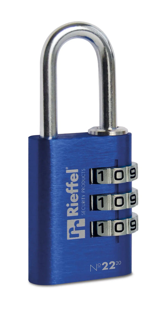 RIEFFEL SWITZERLAND Zahlenschloss Nr.22 20mm A10517 blau Idealshop
