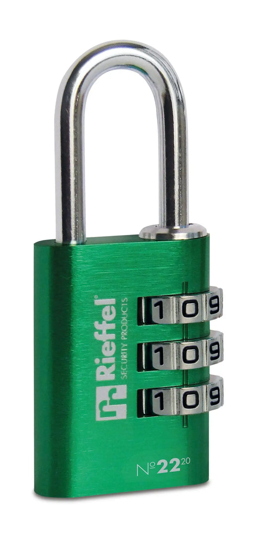 RIEFFEL SWITZERLAND Zahlenschloss Nr.22 20mm A10519 grün Idealshop