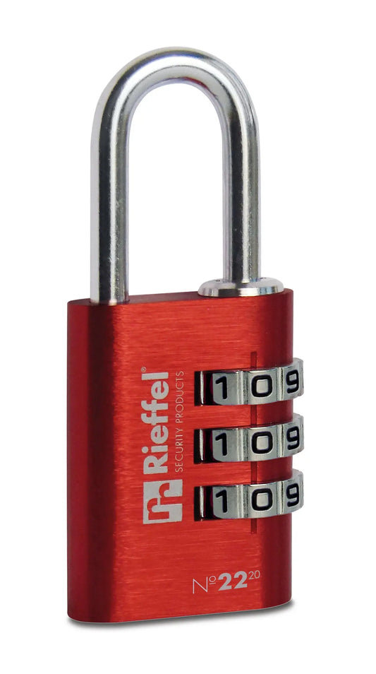 RIEFFEL SWITZERLAND Zahlenschloss Nr.22 20mm A10521 rot Idealshop