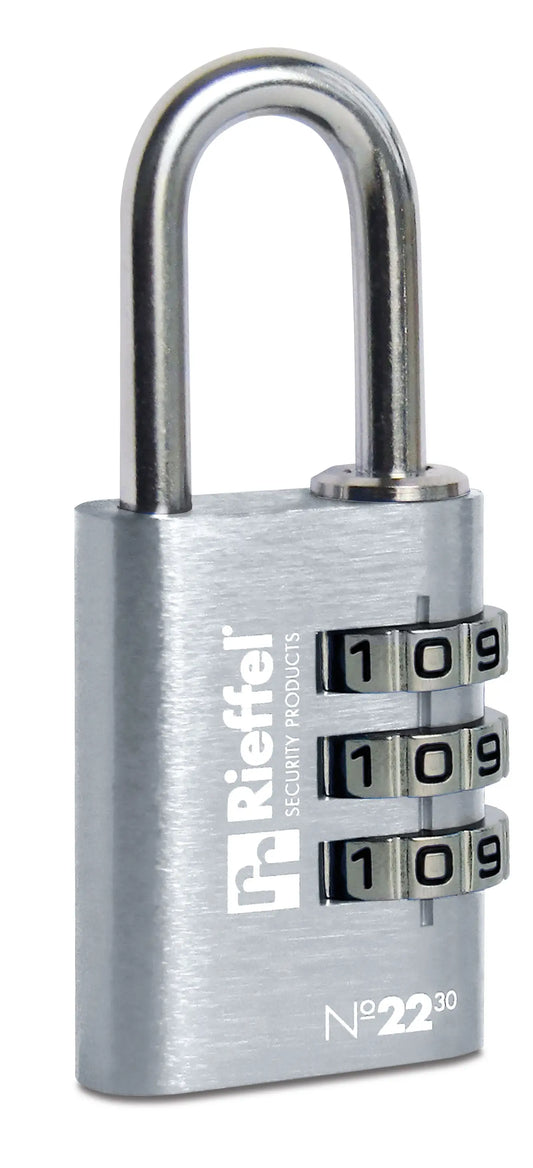 RIEFFEL SWITZERLAND Zahlenschloss Nr.22 30mm A10531 silber Idealshop