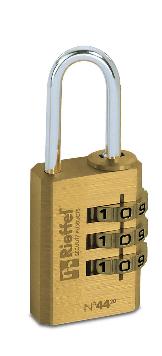 RIEFFEL SWITZERLAND Zahlenschloss Nr.44 20mm A11178 Messing Idealshop