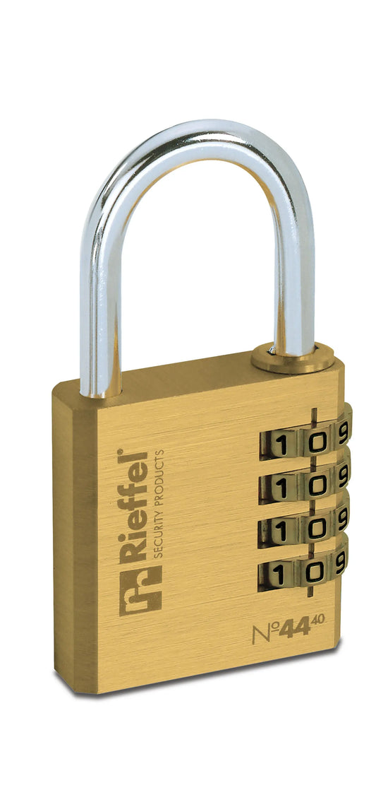 RIEFFEL SWITZERLAND Zahlenschloss Nr.44 40mm A11184 Messing Idealshop