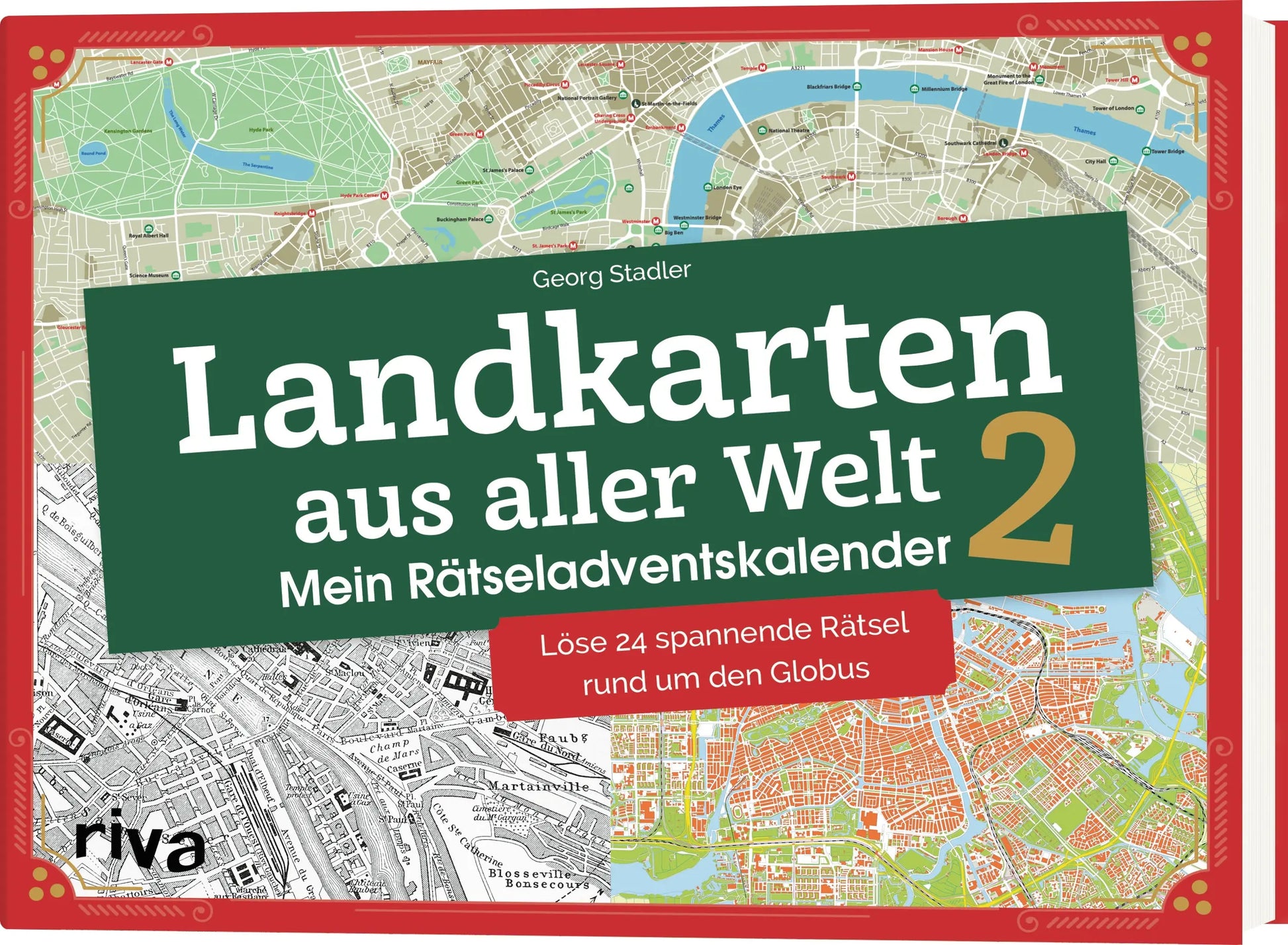 RIVA Adventskalender 132109 Landkarten aus aller Welt 2 Idealshop