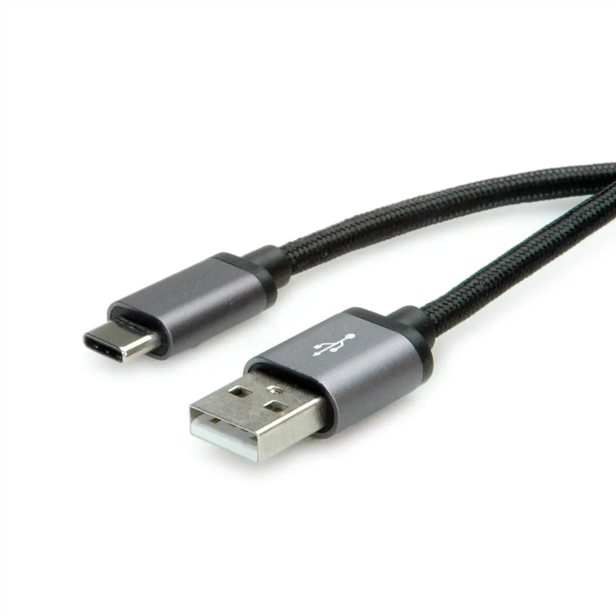 ROLINE USB-A-C, Datenkabel 11.02.9027 Black/Sil, ST/ST, USB 2.0 0.8m Idealshop