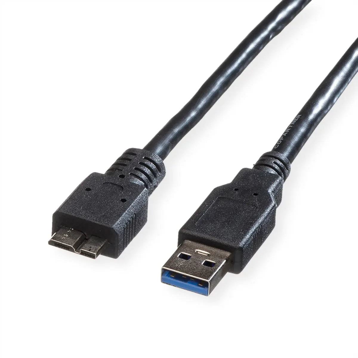 ROLINE USB-A-Micro B, Datenkabel 11.02.8873 Black, ST/ST, 3.2 Gen1 0.8m Idealshop