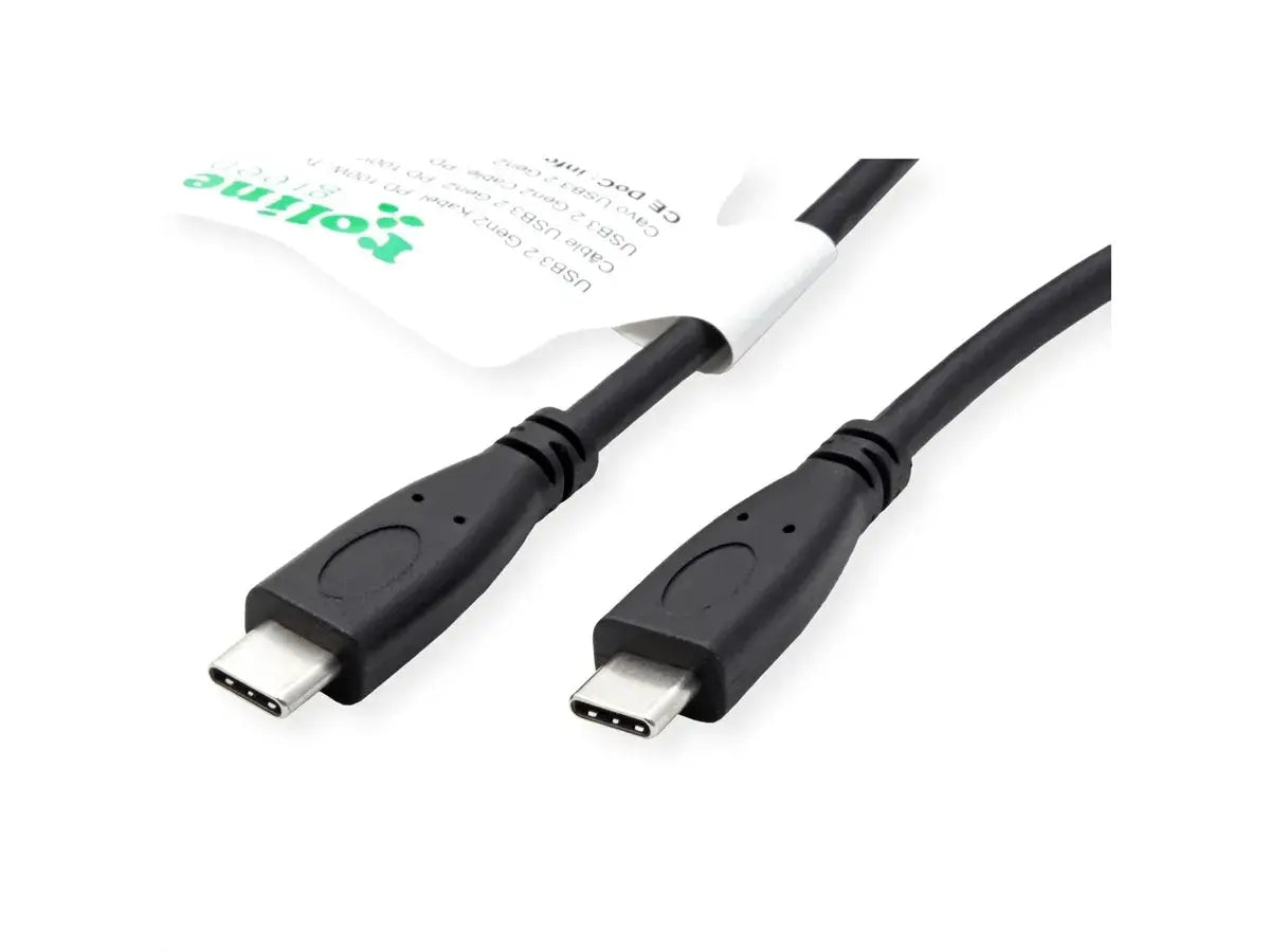 ROLINE USB-C-C, Lade & Datenkabel 11.44.9057 Black, ST/ST, 100W, 3.2Gen2 1m Idealshop