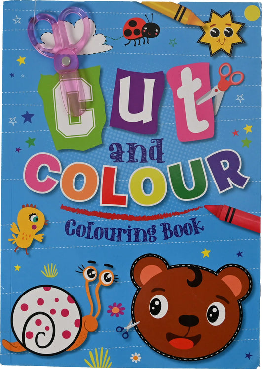 ROOST Malbuch Cut & Colour B1050 inkl. Plastikschere 21x29,7cm Idealshop