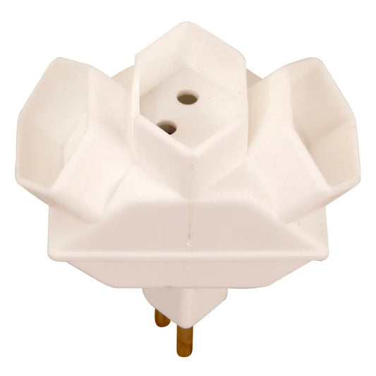 S-ELECTRO Abzweigstecker 04.500.1WS weiss, 3xT13 Idealshop