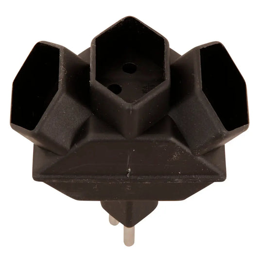 S-ELECTRO Abzweigstecker 04.500.2SZ schwarz, 3xT13 Idealshop