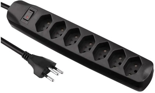 S-ELECTRO Steckdosenleiste 85.110.7SZ 7x T13 mit Schalter, schwarz Idealshop