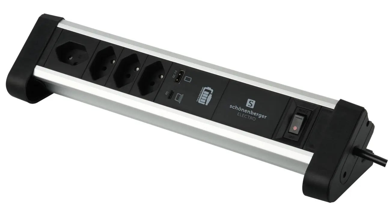 S-ELECTRO Tischsteckdosenleiste Alu 85.835.4AL USB C/A Idealshop