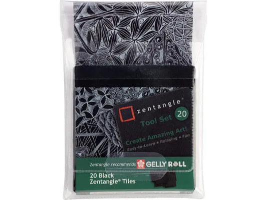 SAKURA Zentangle Tiles Z20TBGB 20 Stück schwarz Idealshop
