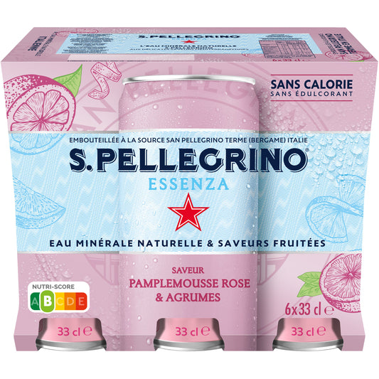 SAN PELLEGRINO Pink Grapefruit-Zitrusfrucht 12602874 Essenza 33 cl, 6 Stk. Idealshop