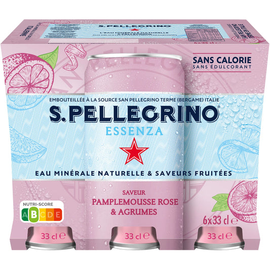SAN PELLEGRINO Pink Grapefruit-Zitrusfrucht 12602874 Essenza 33 cl, 6 Stk. Idealshop