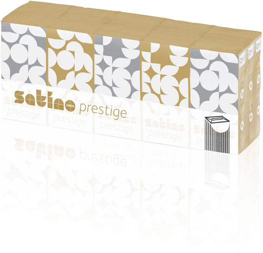 SATINO Taschentücher Satino Prestige 113940 4-lagig, 15 Stk. 10 Blatt Idealshop