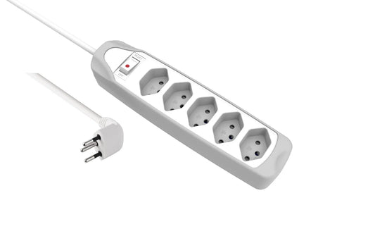 SCHOENENBERGER Steckdosenleiste 1.5m 85.200.GY Fix-Line silicone 5xT13 weiss Idealshop