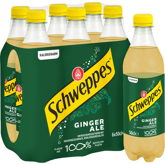SCHWEPPES Ginger Ale Pet 2368 50 cl, 6 Stk. Idealshop