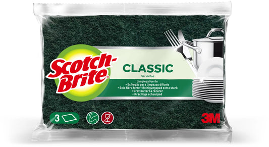 SCOTCH-BRITE Pfannenreiniger Scotch-Brite SBCLSP3 grün, 3 Stück Idealshop