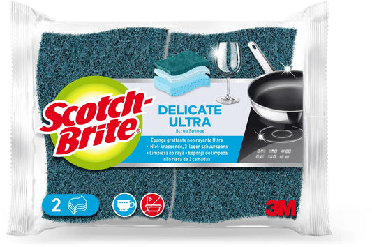 SCOTCH-BRITE Schwamm Delicate Ultra 7100227600 kratzfrei 2 Stück Idealshop