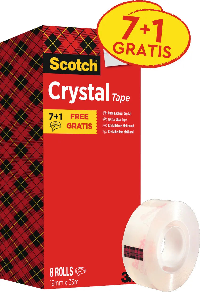SCOTCH Crystal Clear 600 19mmx33m 6-1933R8 transparent 8 Stück Idealshop