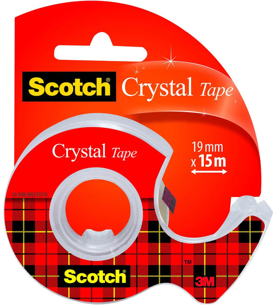 SCOTCH Crystal Tape 600 19mmx15m 6-1915D mit Abroller Idealshop