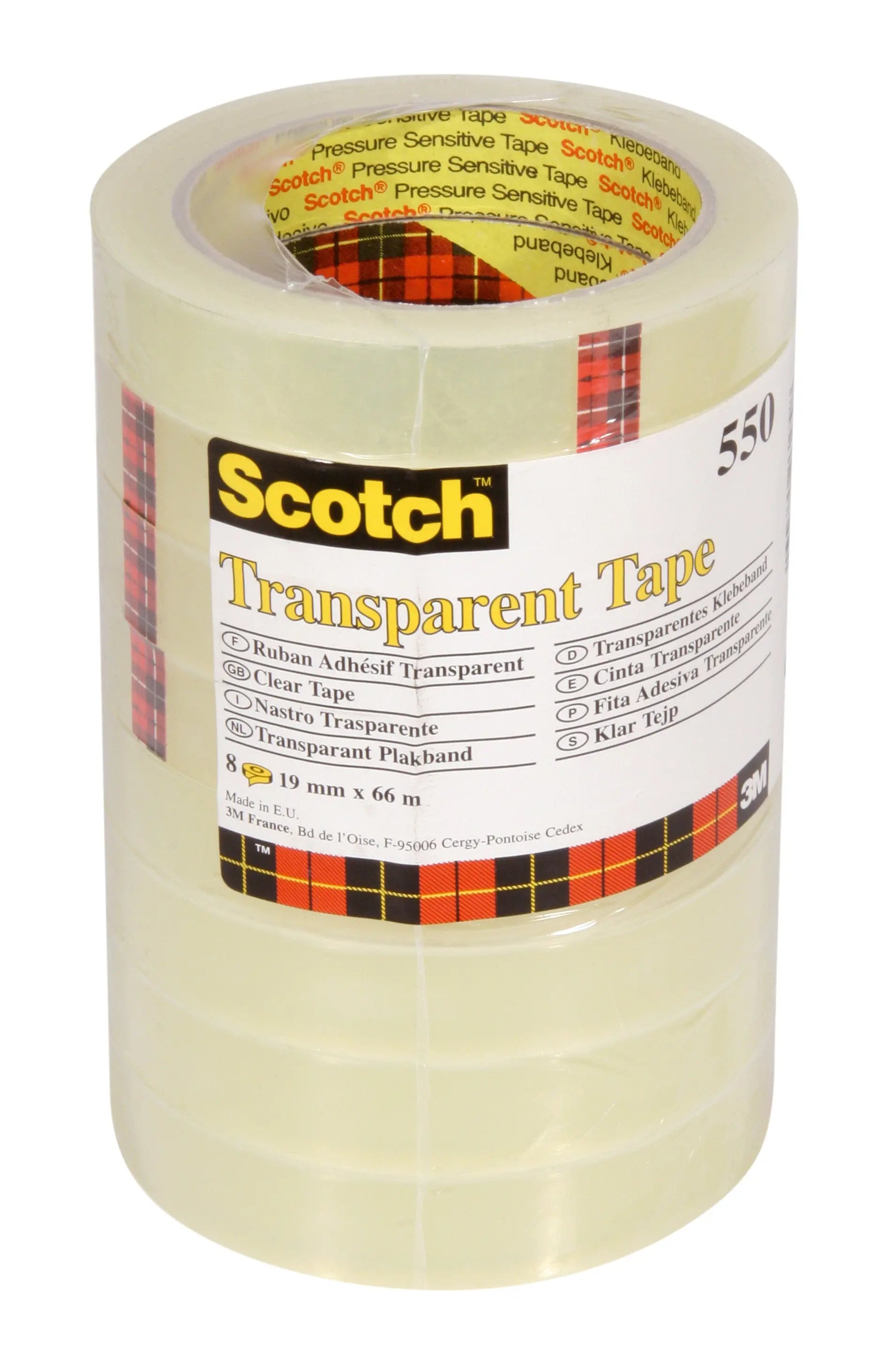 SCOTCH Klebeband 550 19mmx66m 5501966K-8 transparent 8 Stück Idealshop