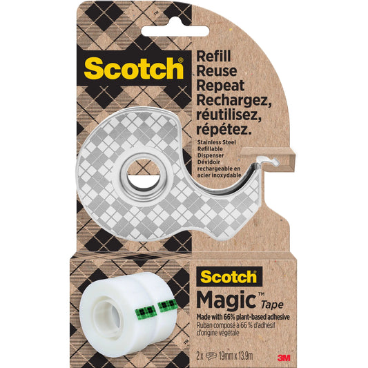 SCOTCH Klebebandabroller 19x13.9mm 123R EU aus Edelstahl Idealshop