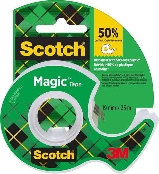 SCOTCH Magic Tape 19mmx25m 8-1925D transparent, auf Abroller Idealshop
