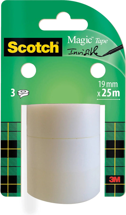 SCOTCH Magic Tape 810 19mmx25m 8-1925R3 transparent, 3 Rollen Idealshop