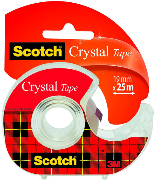 SCOTCH Magic Tape Crystal 19mmx25m 6-1925D kristallklar, auf Abroller Idealshop
