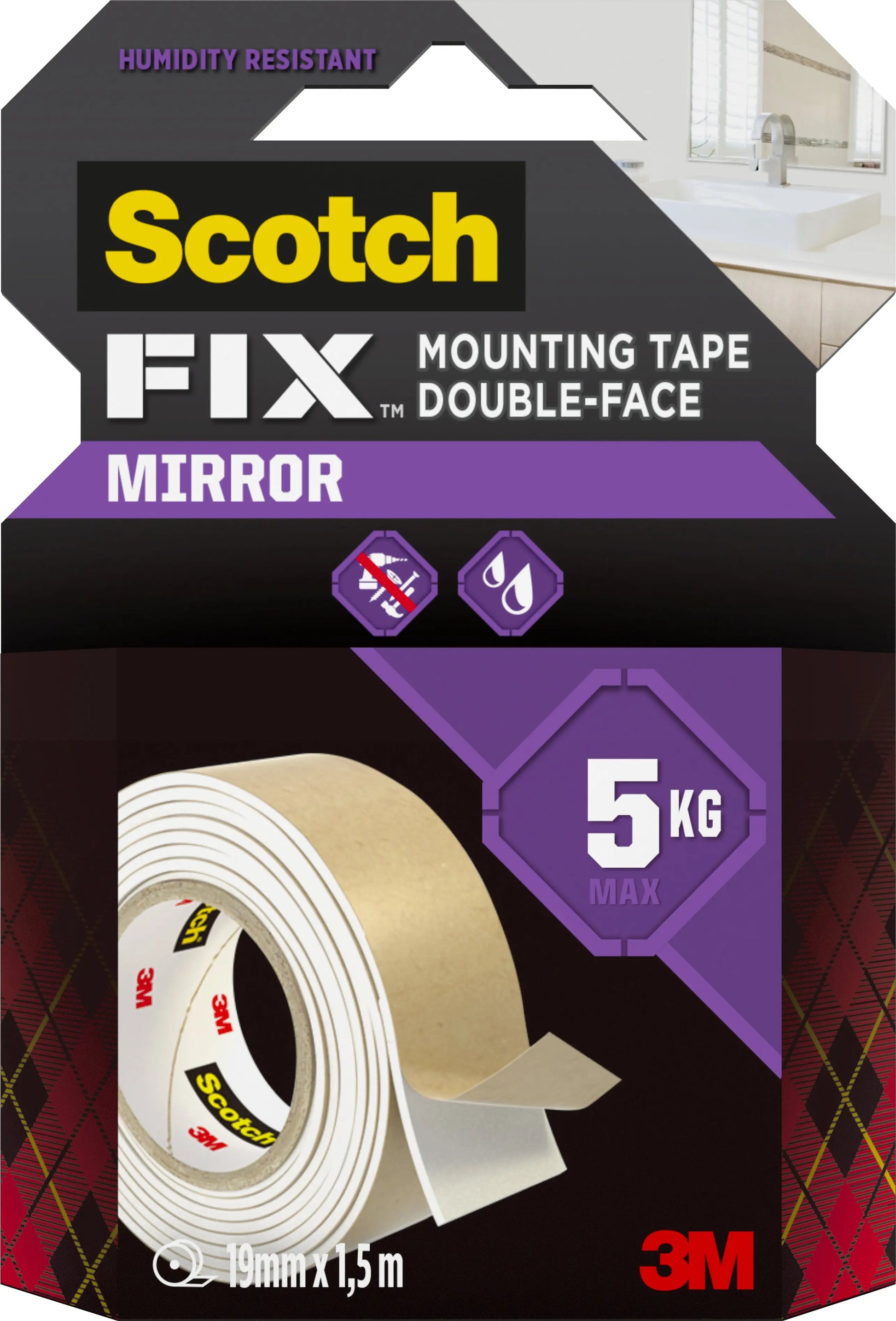 SCOTCH Montageband Mirror 19mmx1,5m 4496W-1915-P -P Idealshop
