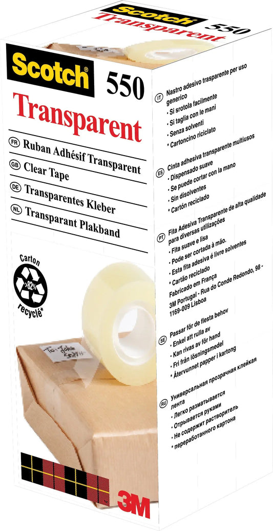 SCOTCH Tape 550 19mmx33m 5501933K transparent, reissfest Idealshop