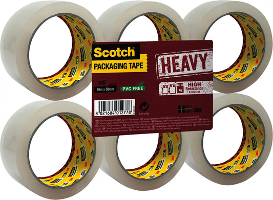 SCOTCH Verpackungsband 50mmx66m HV.5066.F6.T. Heavy, transp. 6 Rollen Idealshop