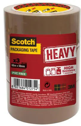 SCOTCH Verpackungsband 50mmx66m HV.5066.T3.B. braun 3 Rollen Idealshop