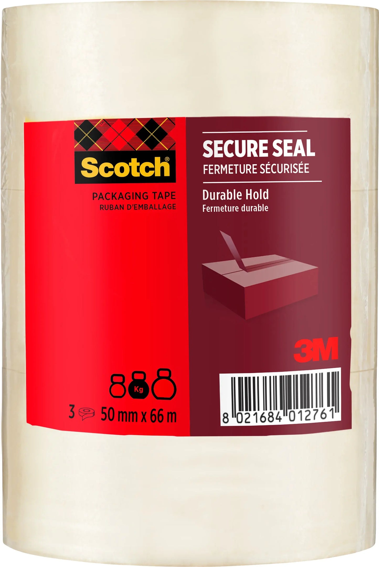 SCOTCH Verpackungsband 50mmx66m HV5066T3T transparent 3 Rollen Idealshop