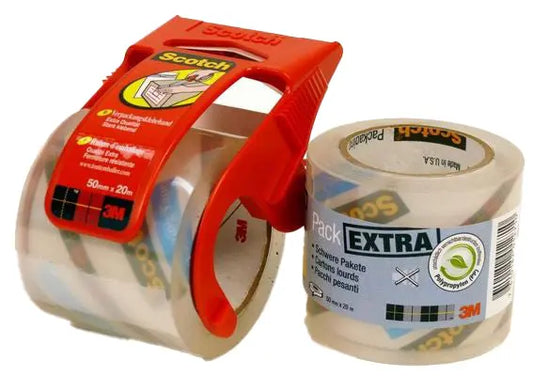 SCOTCH Verpackungsband Promo 48mmx20m E5020D-P transp., mit Abroller 2 Rollen Idealshop