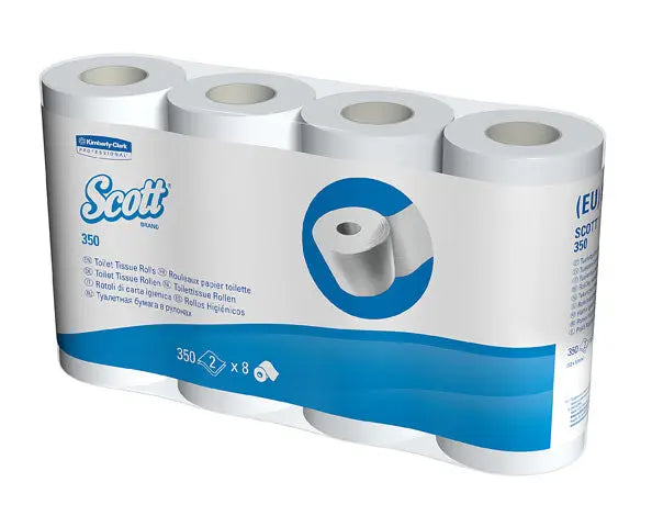 SCOTT Toilettenpapier weiss 18519 350 Blatt, 2-lagig 8 Stück Idealshop