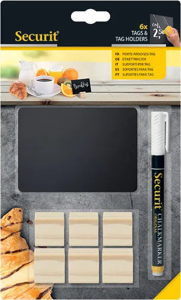 SECURIT Aufsteller Wood A7 TAG-HLD-TE teak 74x105mmm Idealshop