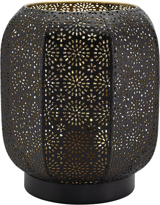 SECURIT Dekoleuchte MARRAKECH LP-MA-BL schwarz/gold, Akku, dimmbar Idealshop