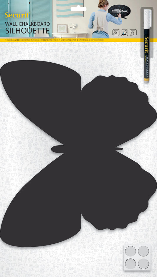 SECURIT Kreidetafel BUTTERFLY FB-BUTTERFLY schwarz 31x35.5x0.3cm Idealshop