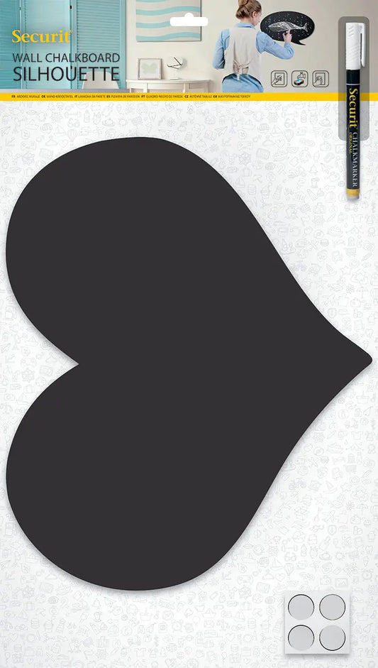 SECURIT Kreidetafel HEART FB-HEART schwarz 30x36x0.3cm Idealshop
