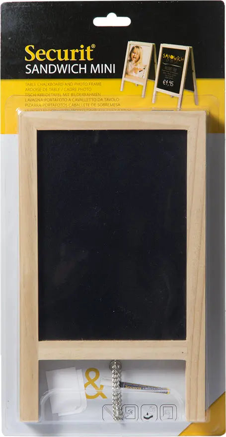 SECURIT Kreidetafel MINI SBS-B-MNI Naturholz 25x15.2x2cm Idealshop